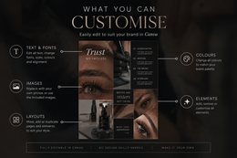 290 Brow Artist Instagram Templates | 145 Feed + 145 Story Canva Templates | Luxury Social Media Kit for Brow Lamination, PMU & Beauty Businesses